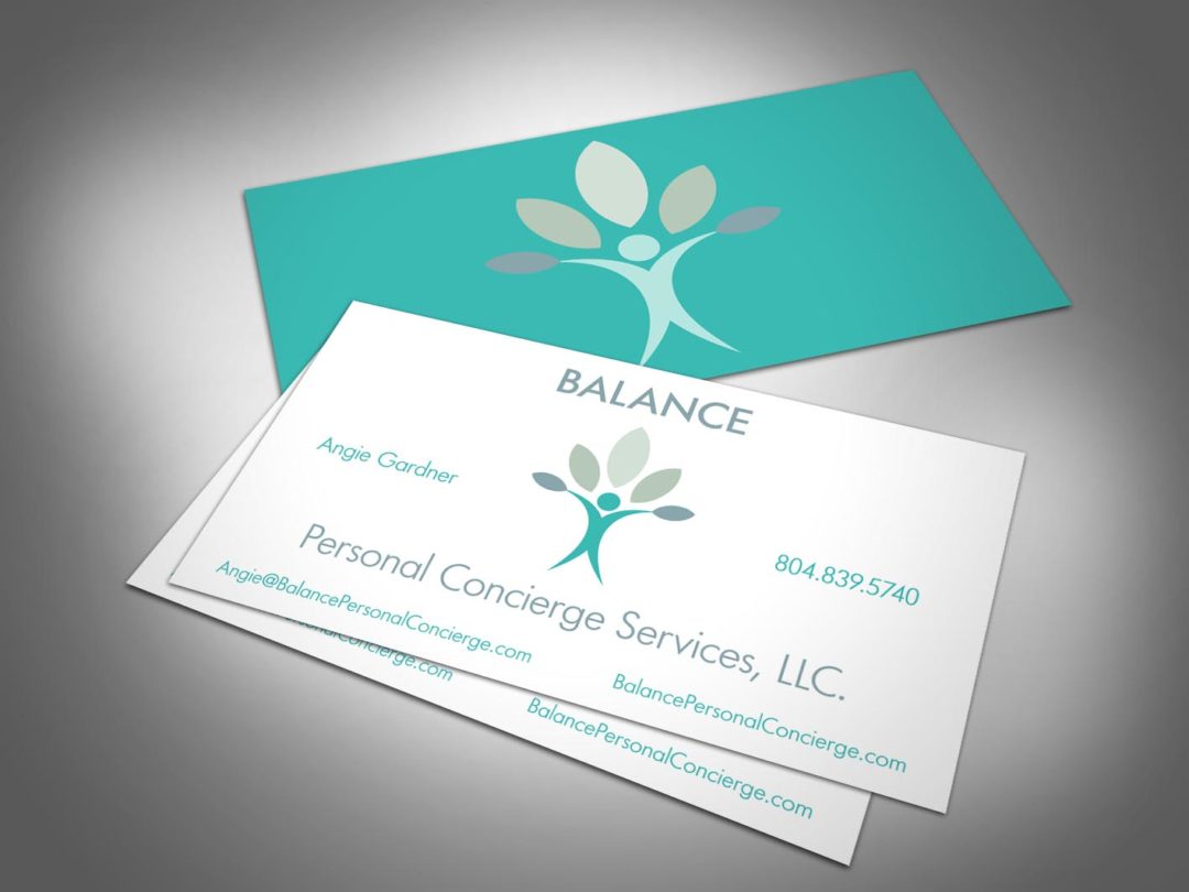 Balance Personal Concierge Logo on Business Cards