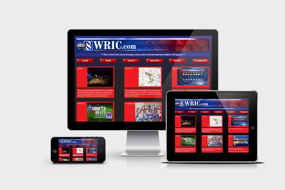 WRIC responsive App design.
