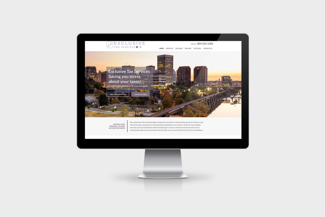 Exclusive Tax Service Website Design